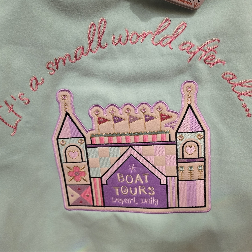 New Stoney Clover Lane Small World Varsity Jacket Coat Disney Embroidery Patch - Picture 9 of 10